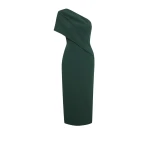 Safiyaa-Florenca-Darkest-Spruce-Midi-Dress43203_nobg Safiyaa Clothing luxury Clothing from Luxury Handbags Marketplace