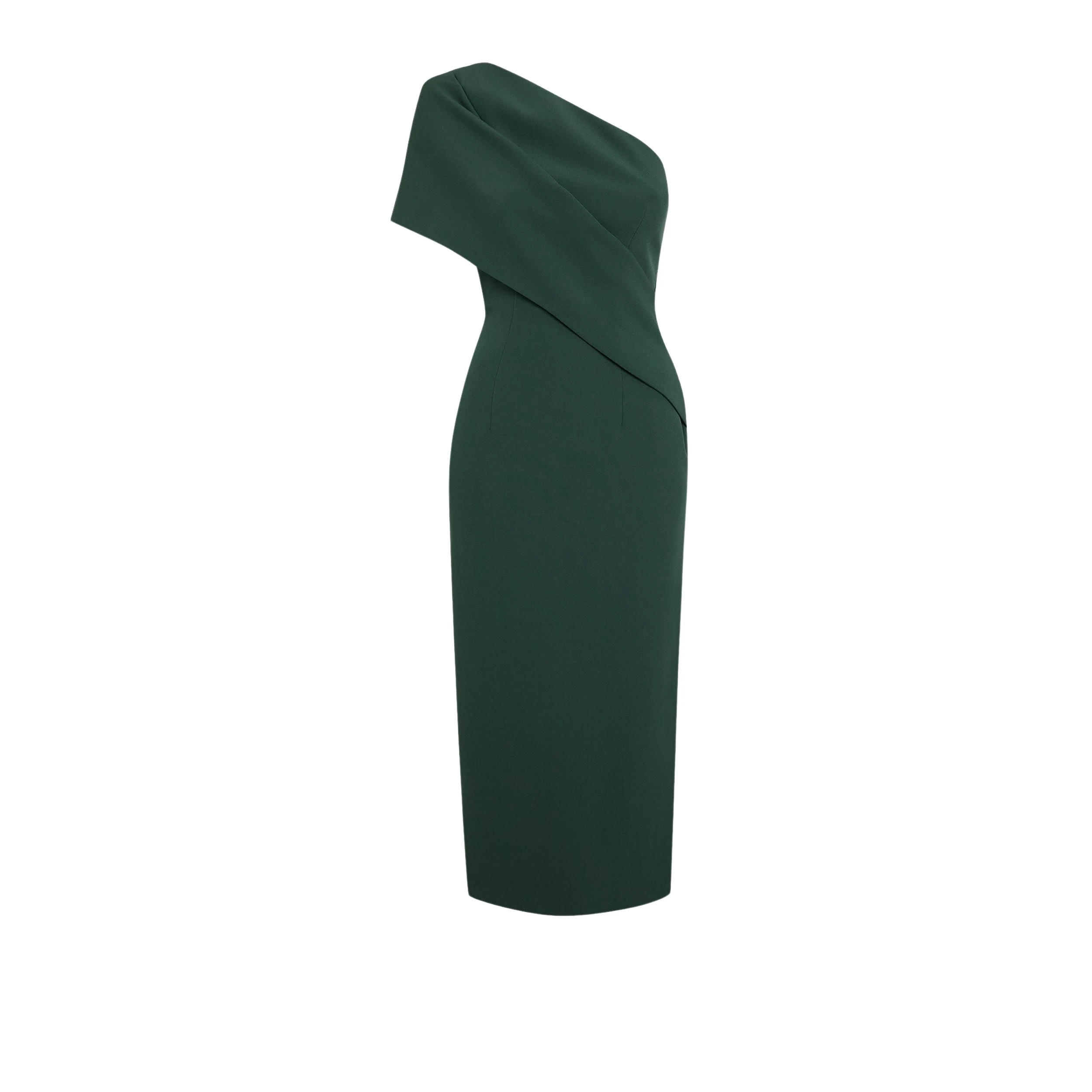 Safiyaa-Florenca-Darkest-Spruce-Midi-Dress43203_nobg Safiyaa Clothing luxury Clothing from Luxury Handbags Marketplace
