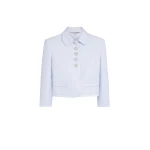 Safiyaa-Niina-Silk-Blue-Jacket40397_nobg Safiyaa Clothing luxury Clothing from Luxury Handbags Marketplace