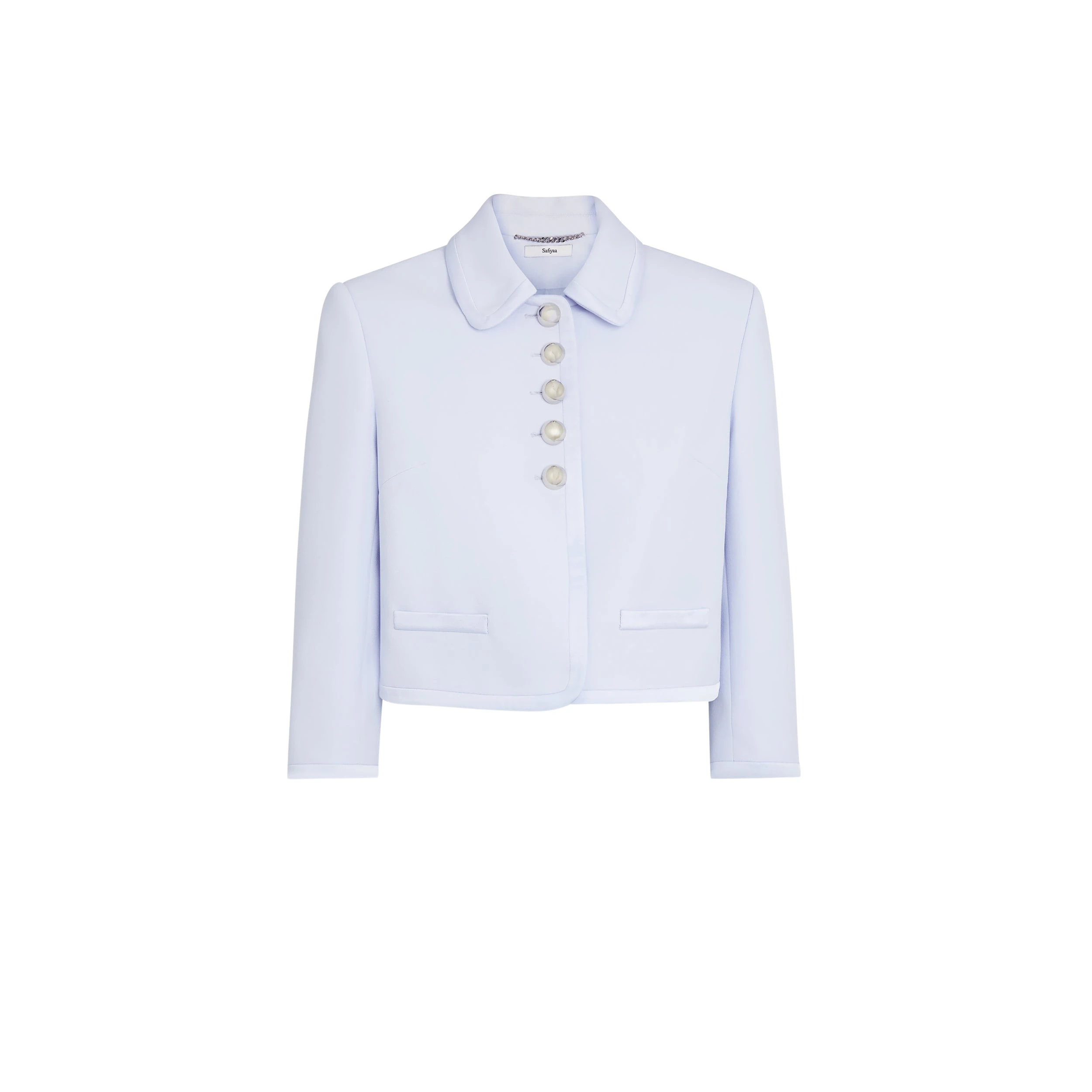 Safiyaa-Niina-Silk-Blue-Jacket40397_nobg Safiyaa Clothing luxury Clothing from Luxury Handbags Marketplace