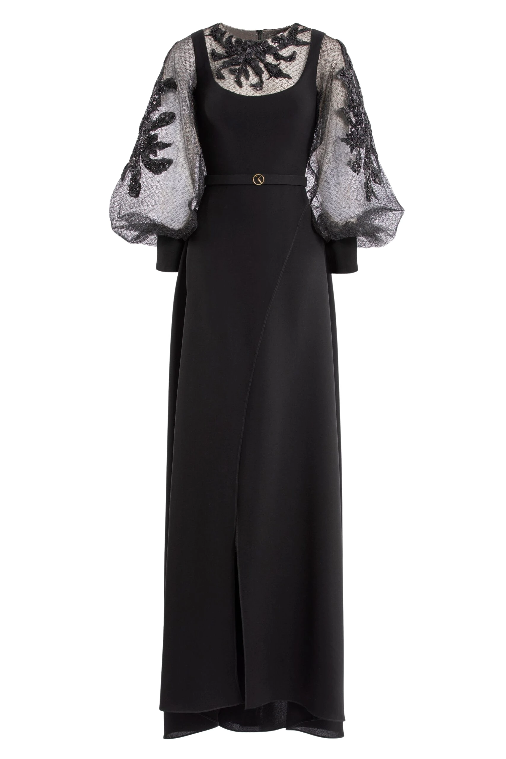 Saiid-Kobeisy-Crepe-dress-with-envelope-skirt-and-a-beaded-top-and-sleeves-scaled26572_nobg Saiid Kobeisy Dresses luxury Clothing from Luxury Handbags Marketplace