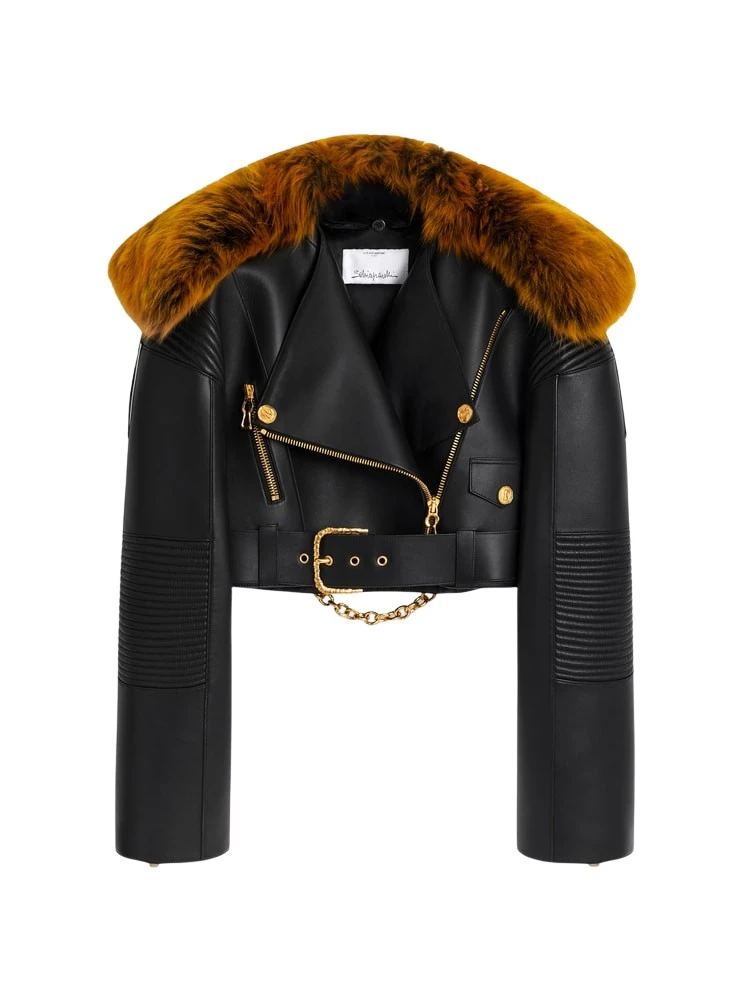 Shearling-Collar-Biker-Jacket79174_nobg Jackets luxury Clothing from Luxury Handbags Marketplace