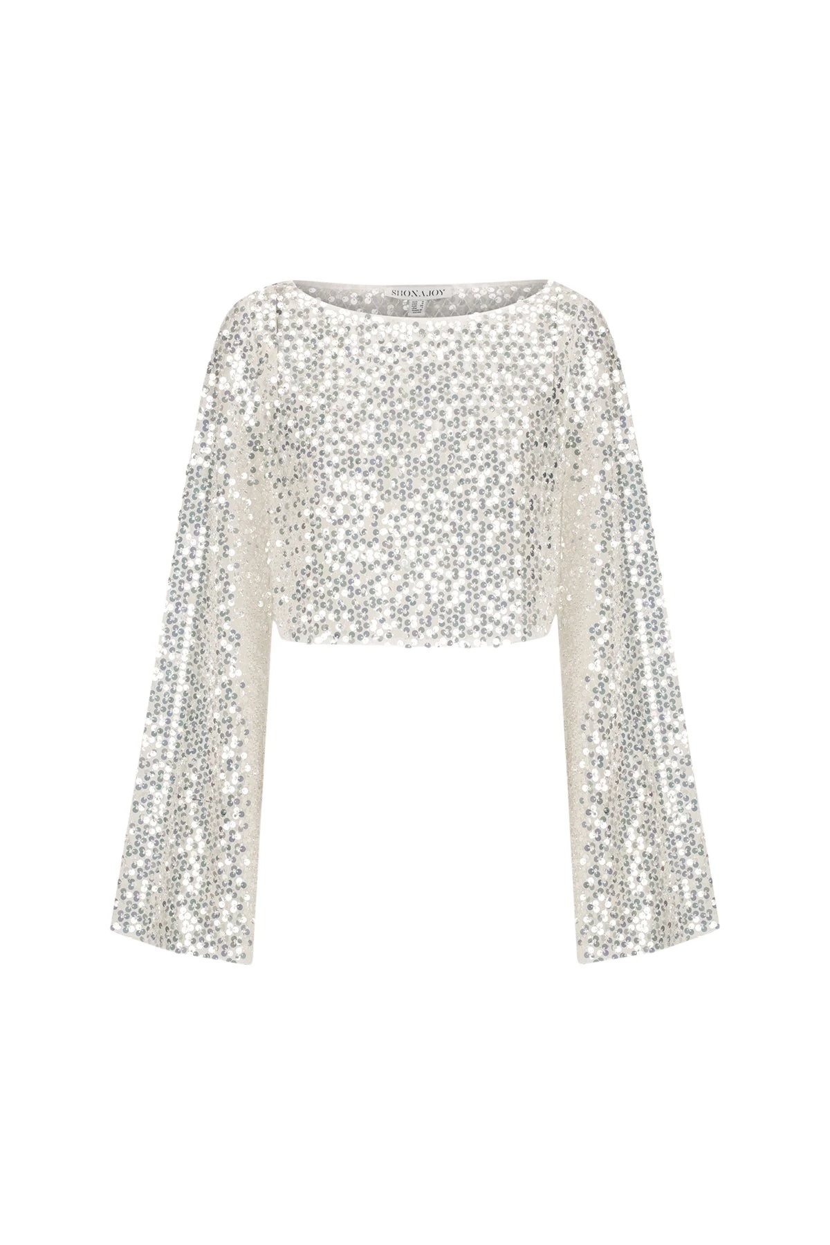 Shona-Joy-Asteri-Long-Sleeve-Top87091_nobg Shona Joy Silver Top luxury Clothing from Luxury Handbags Marketplace