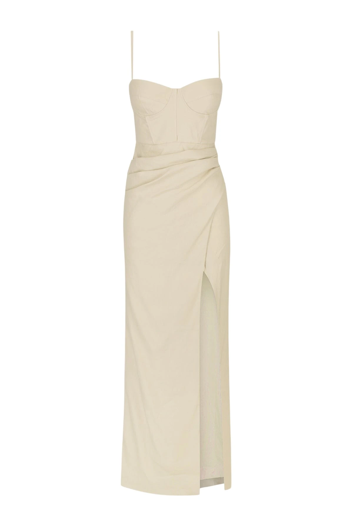 Shona-Joy-Kasbah-Bustier-Draped-Maxi-Dress-Oyster24518_nobg Shona Joy Neutrals Dress luxury Clothing from Luxury Handbags Marketplace