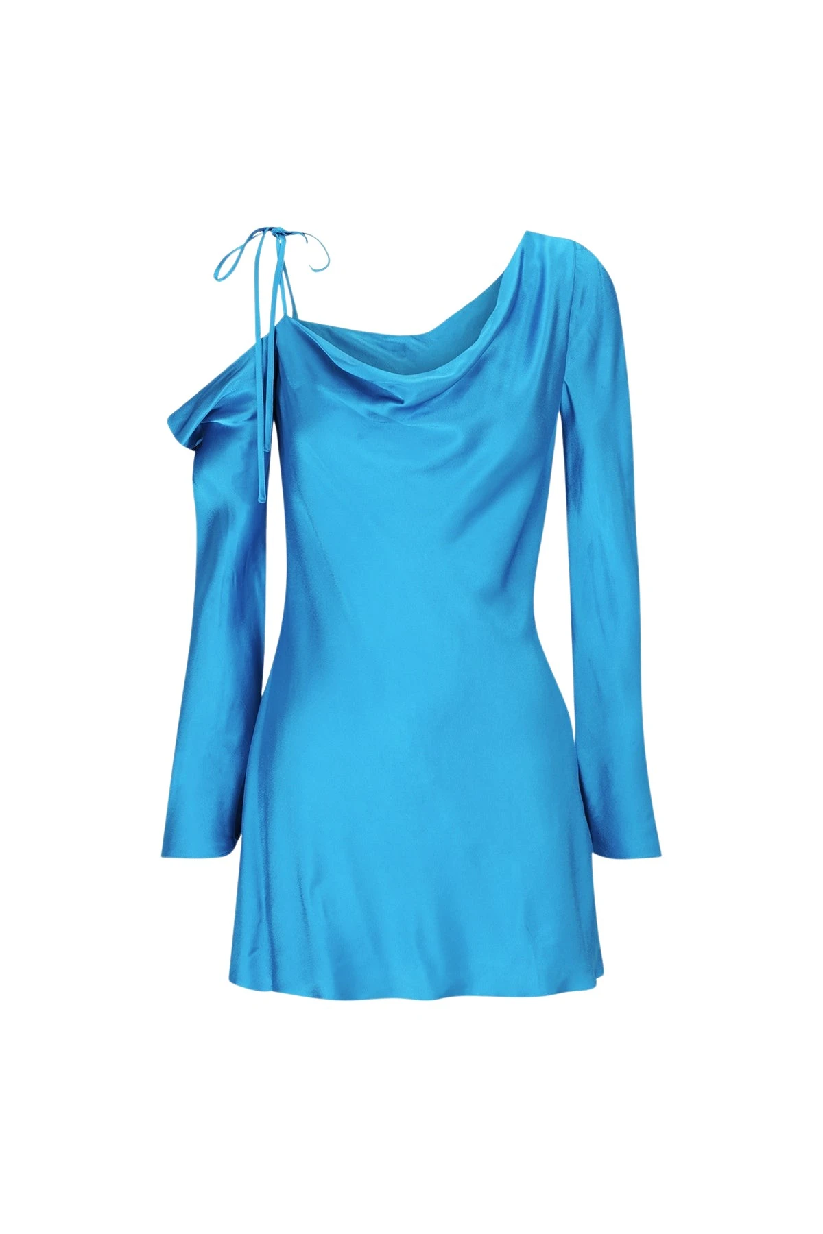 Shona-Joy-Nora-Asymmetrical-Long-Sleeve-Mini-Dress-Aqua40969_nobg Shona Joy Blue Dress luxury Clothing from Luxury Handbags Marketplace
