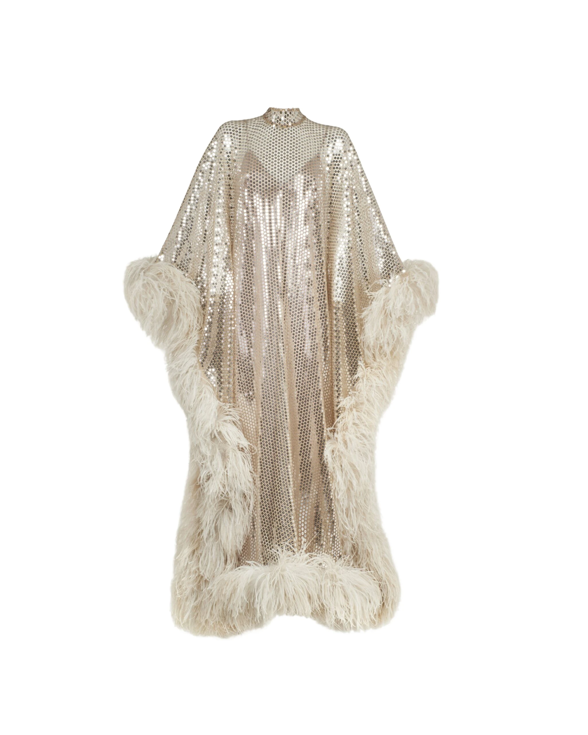 Taller-Marmo-Casta-Diva-Disco-Kaftan-In-Silver-scaled23629_nobg Silver Feather Dress luxury Clothing from Luxury Handbags Marketplace