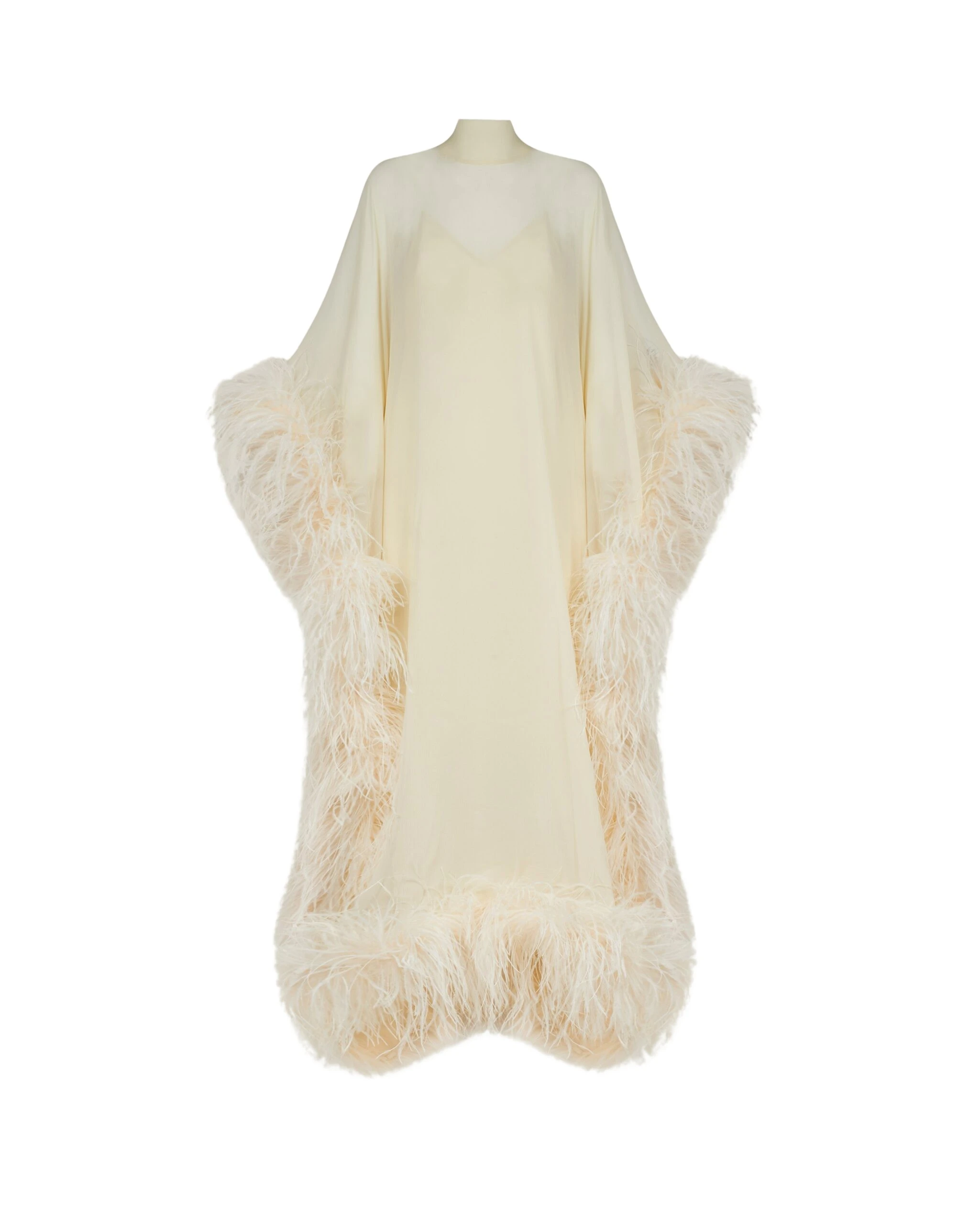 Taller-Marmo-Casta-Diva-Spirito-Kaftan-In-Ivory-scaled28979_nobg Ivory Feather Dress luxury Clothing from Luxury Handbags Marketplace