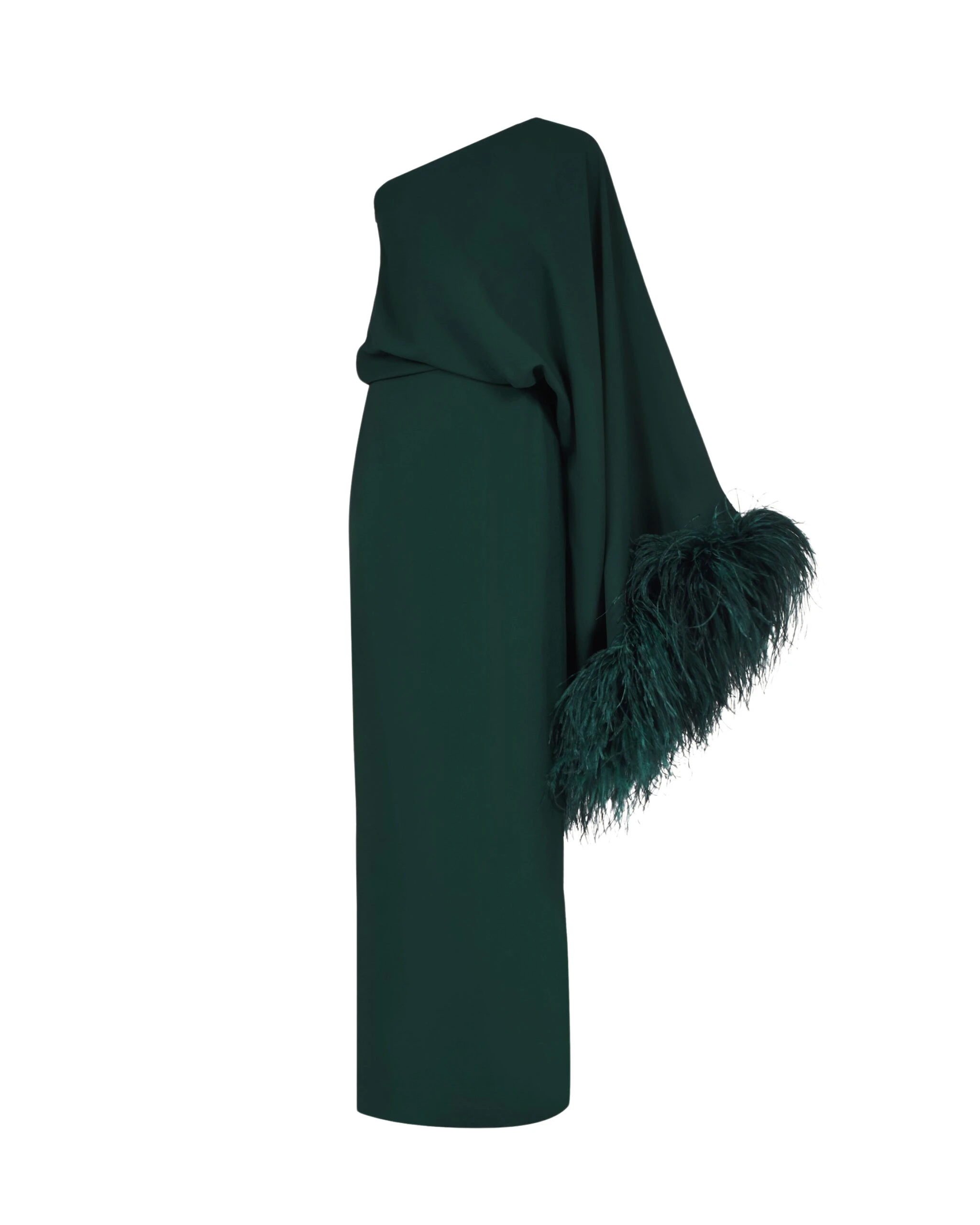 Taller-Marmo-Feathered-Eternity-Dress-In-Sottobosco-scaled67393_nobg Green Feather Dress luxury Clothing from Luxury Handbags Marketplace