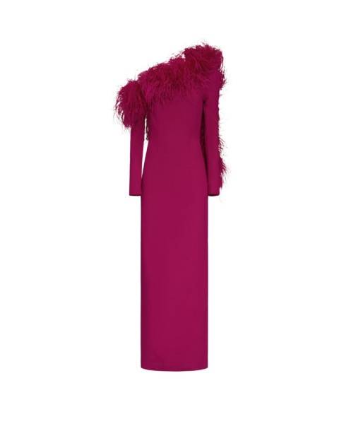 Purple Feather Dress luxury Clothing from  Luxury Handbags Marketplace