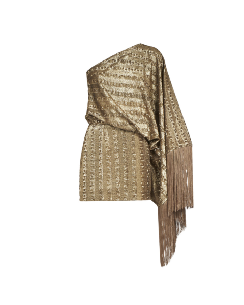 Gold Feather Dress luxury Clothing from  Luxury Handbags Marketplace