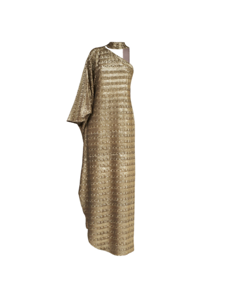 Gold Feather Dress luxury Clothing from  Luxury Handbags Marketplace