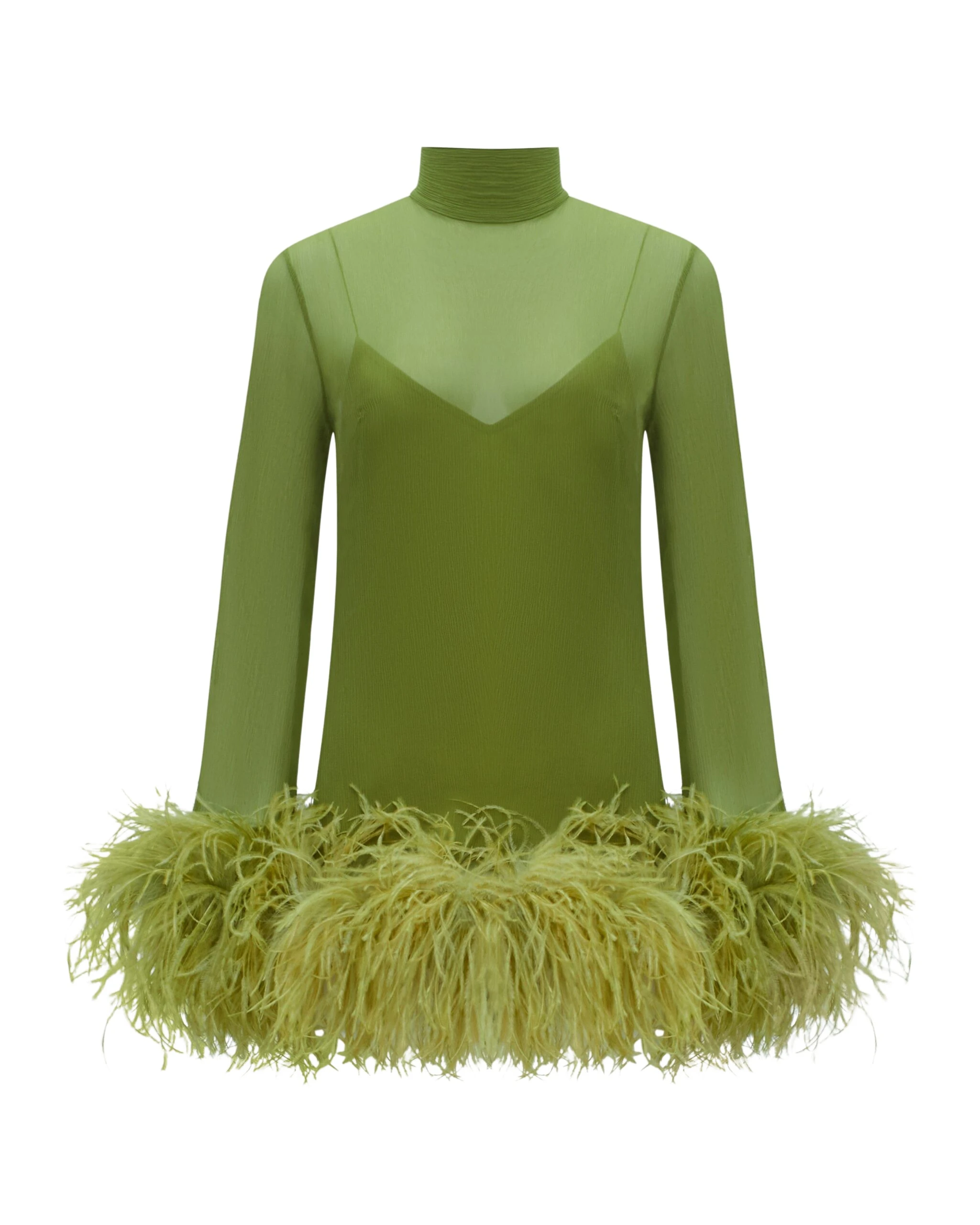 Taller-Marmo-Gina-Spirito-Dress-In-Agave-scaled87768_nobg Green Feather Dress luxury Clothing from Luxury Handbags Marketplace