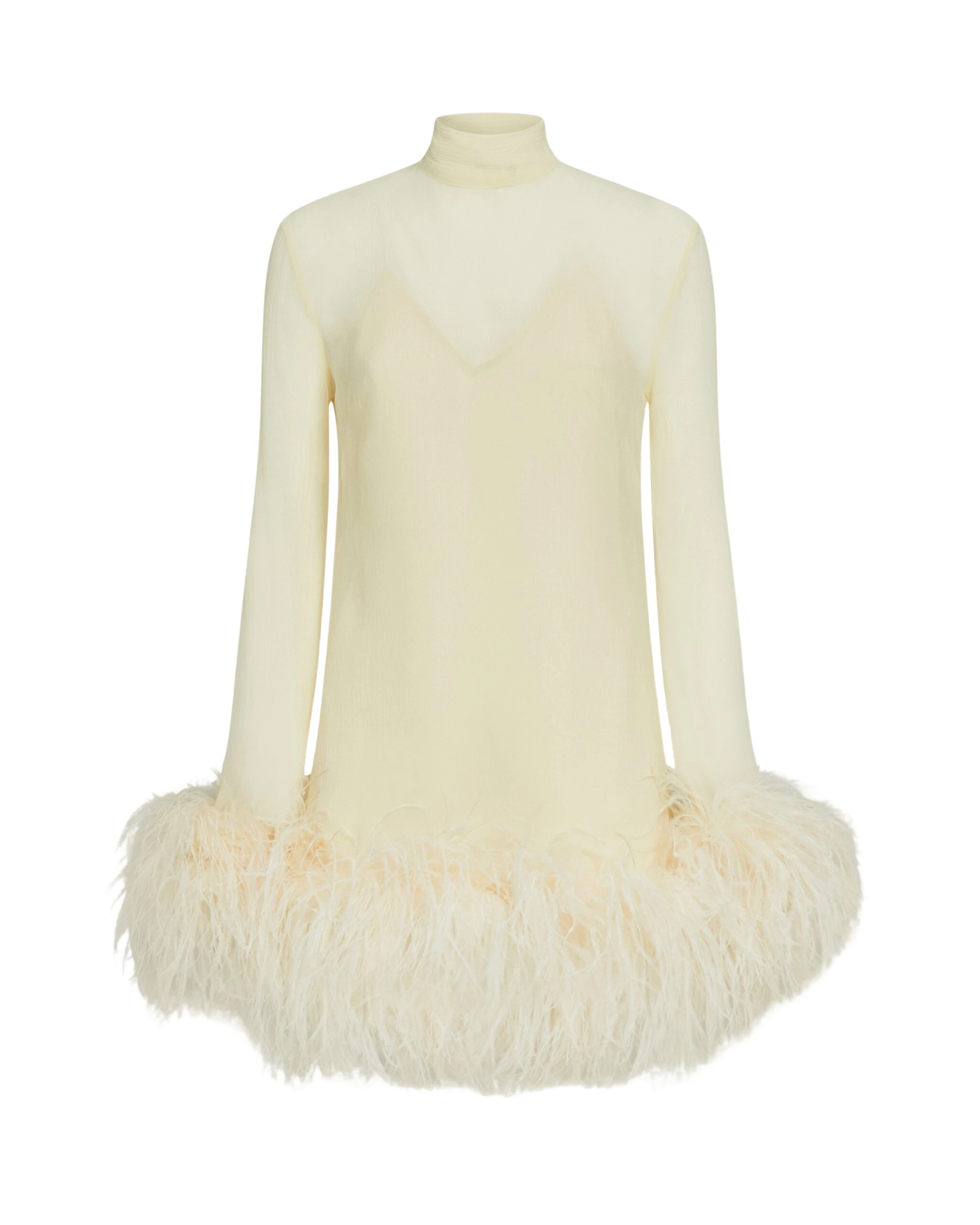 Taller-Marmo-Gina-Spirito-Dress-In-Ivory-scaled71724_nobg Ivory Feather Dress luxury Clothing from Luxury Handbags Marketplace