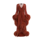 Red Feather Dress luxury Clothing from  Luxury Handbags Marketplace
