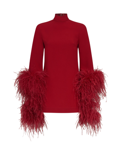 Red Feather Dress luxury Clothing from  Luxury Handbags Marketplace