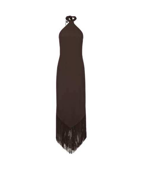 Brown Feather Dress luxury Clothing from  Luxury Handbags Marketplace