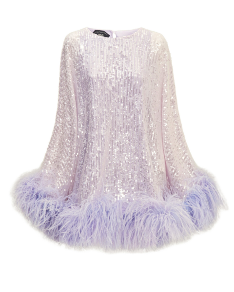Purple Feather Dress luxury Clothing from  Luxury Handbags Marketplace