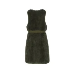 Yves-Salomon-Long-Belted-Gilet-In-Merino-Knit-And-Lambskin90265_nobg Yves Salomon Coat luxury Clothing from Luxury Handbags Marketplace