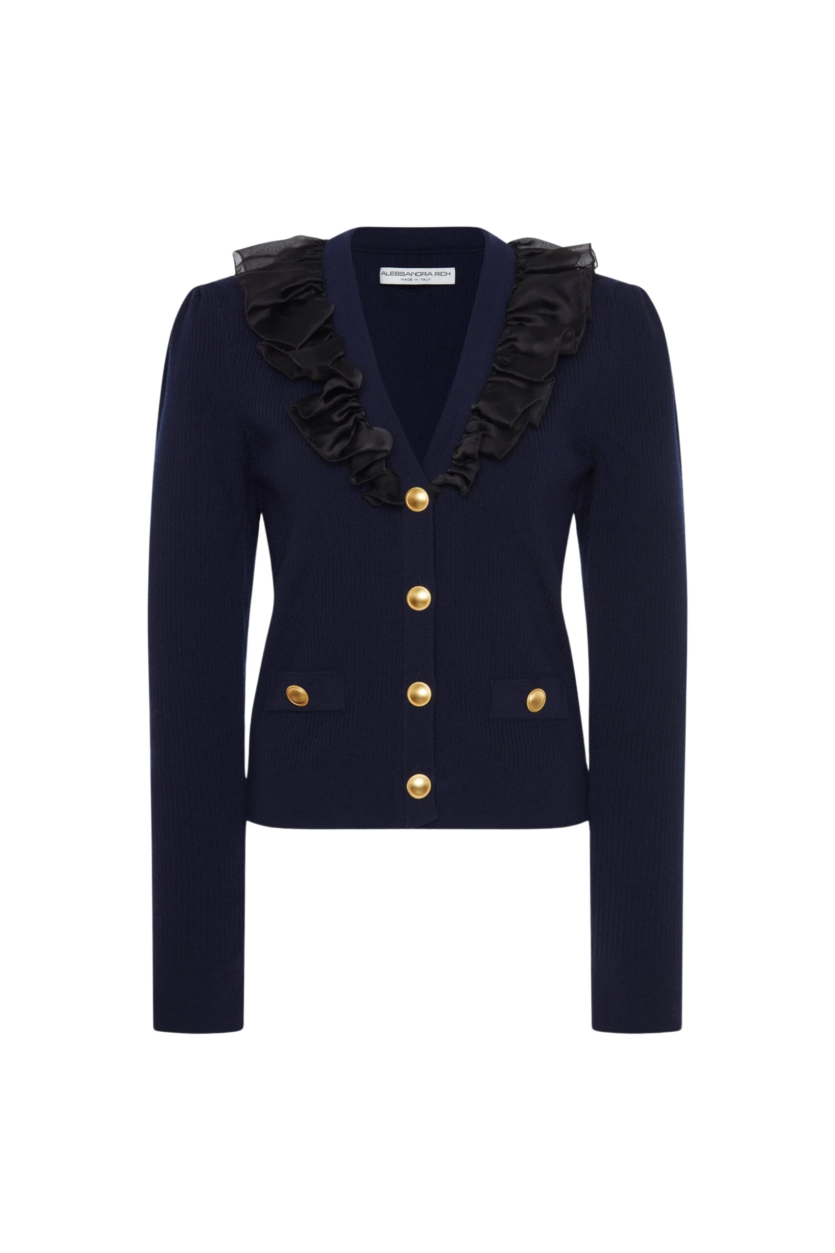 Alessandra-Rich-Cardigan-With-Ruches-scaled85565_nobg Alessandra Rich Knitwear luxury Clothing from Luxury Handbags Marketplace