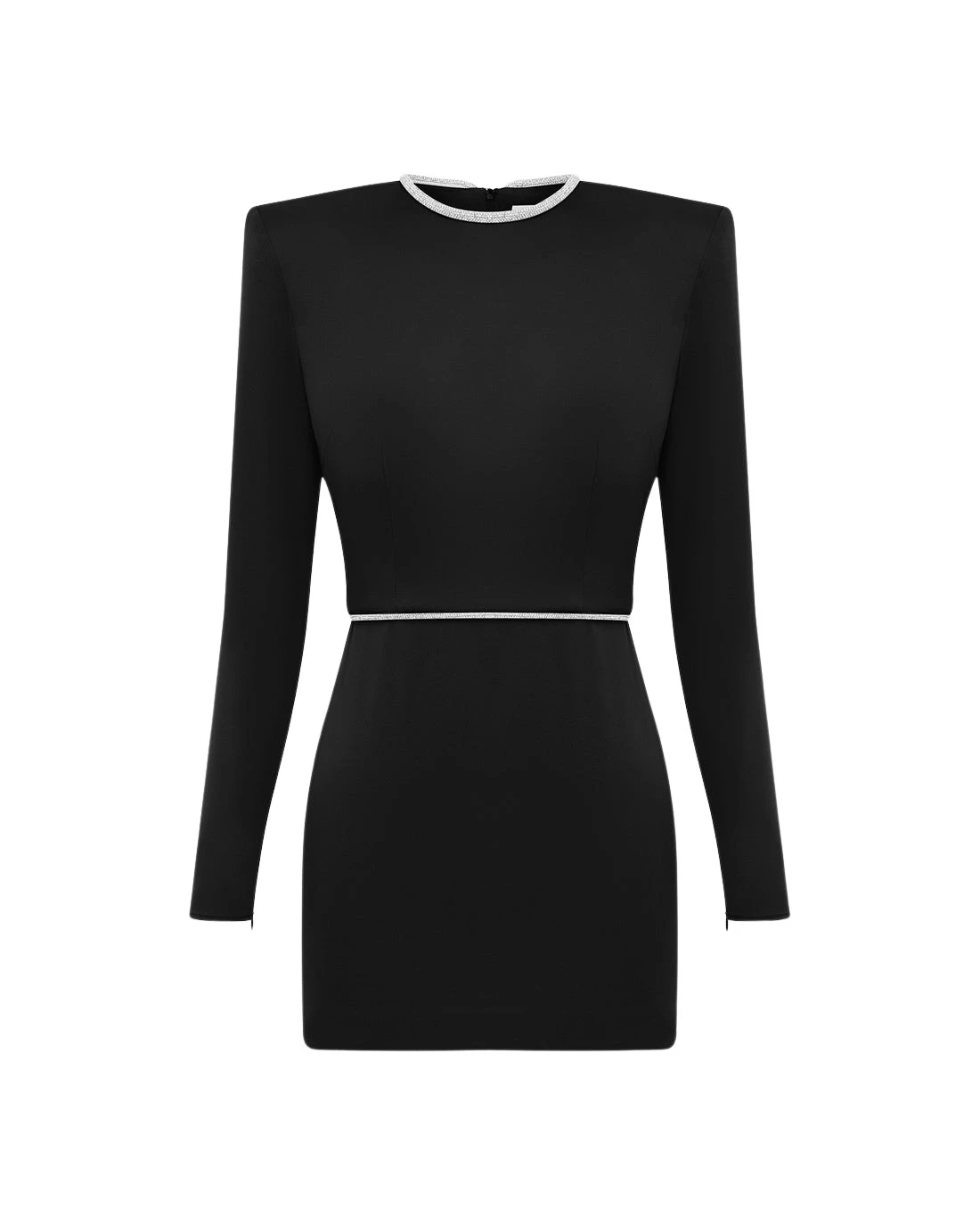 Alex-Perry-Crystal-Trimmed-Long-Sleeve-Mini-Dress-in-Satin14920_nobg Alex Perry Dresses luxury Clothing from Luxury Handbags Marketplace