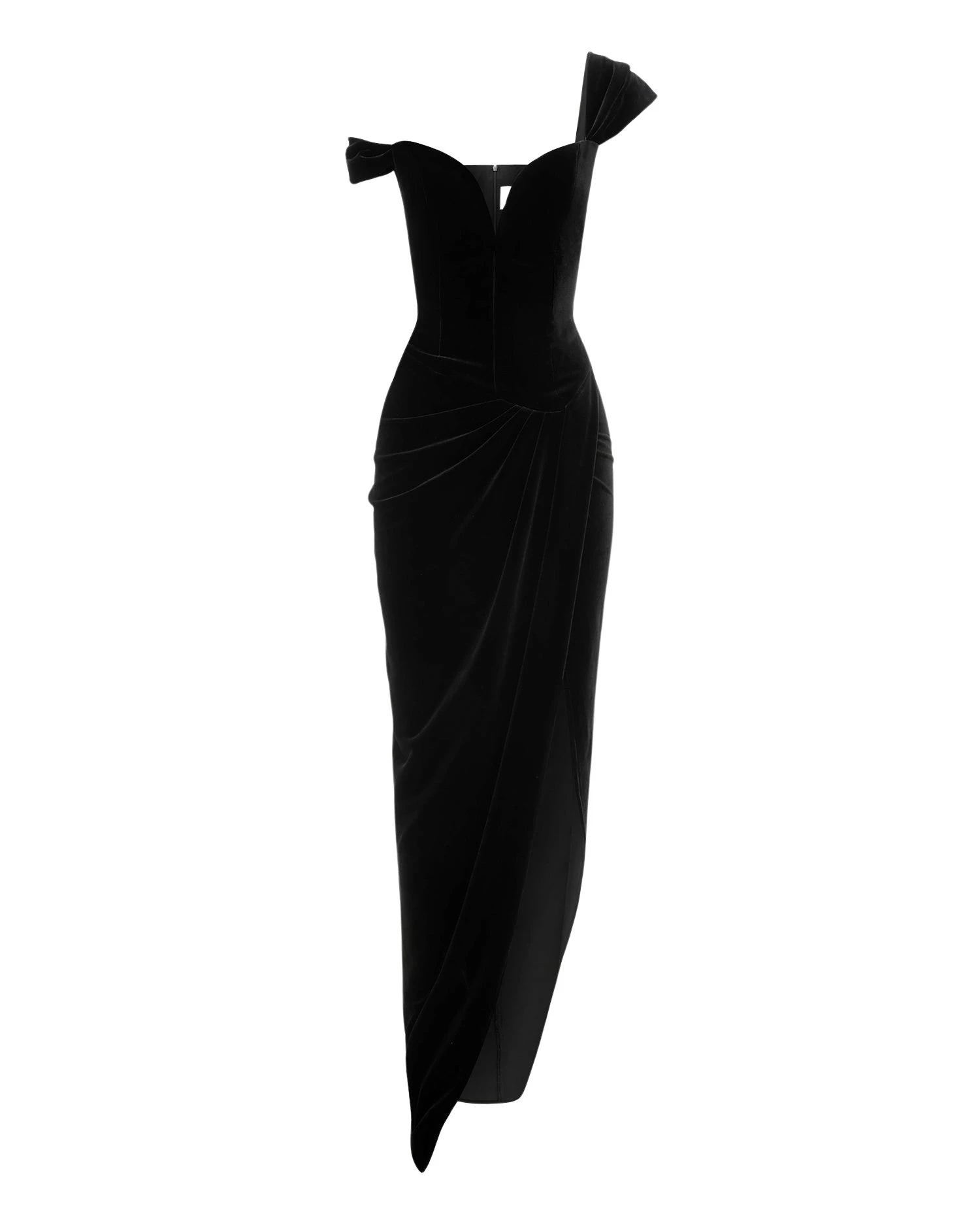 Alex-Perry-Longline-Corset-Drape-Gown-in-Velvet91045_nobg Alex Perry Dresses luxury Clothing from Luxury Handbags Marketplace