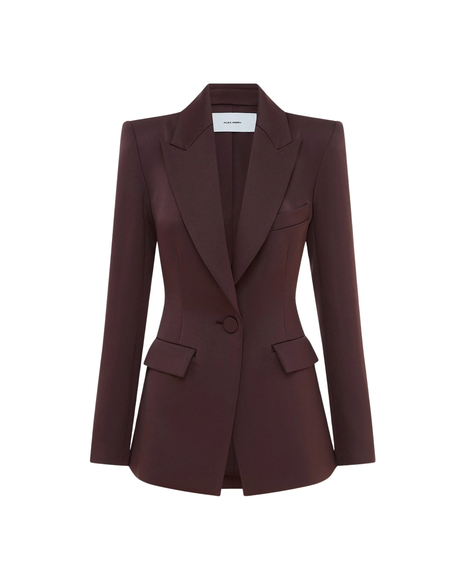 Alex-Perry-Single-Breasted-Fitted-Blazer-in-Satin-Crepe-484283_nobg Alex Perry Jackets luxury Clothing from Luxury Handbags Marketplace
