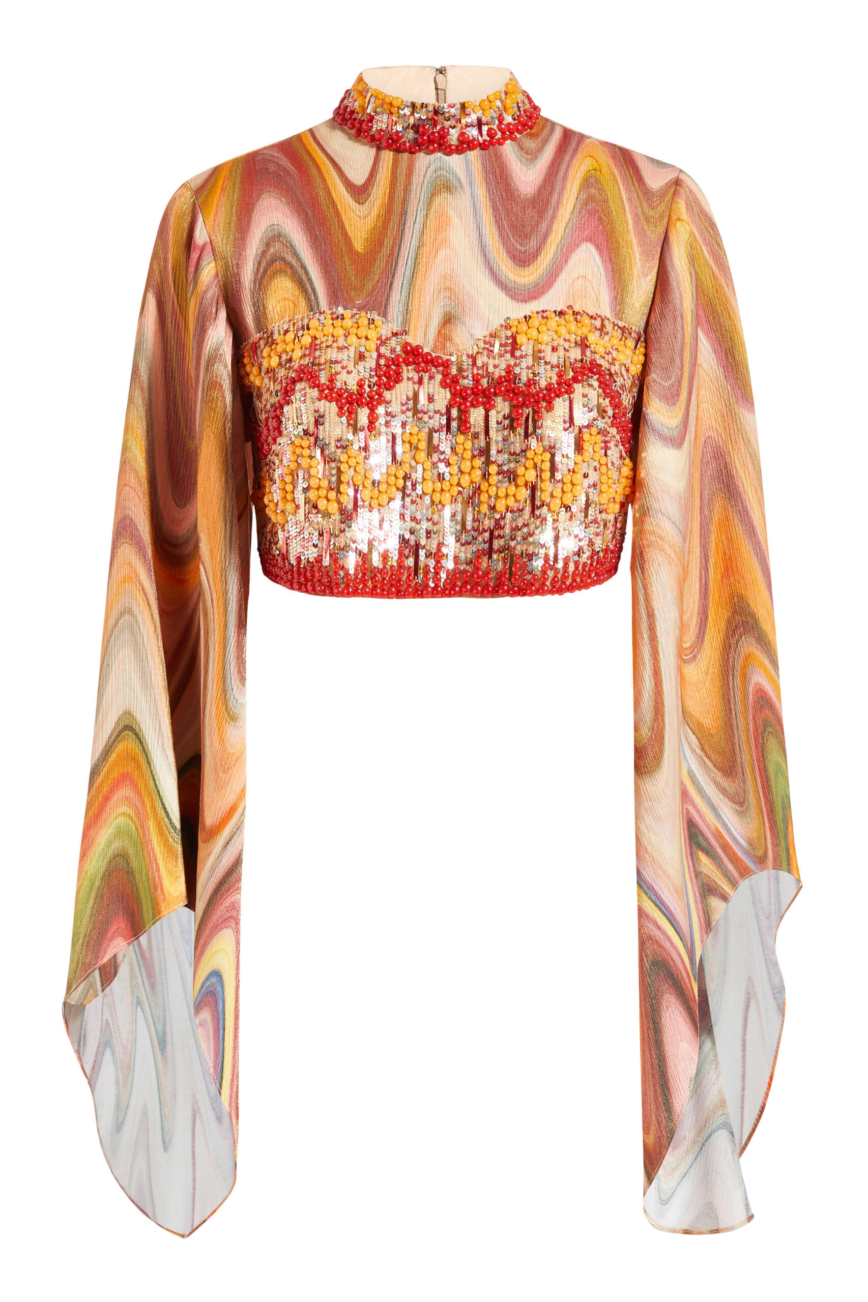 Markarian Lady Marmalade Beaded Crop Top Markarian