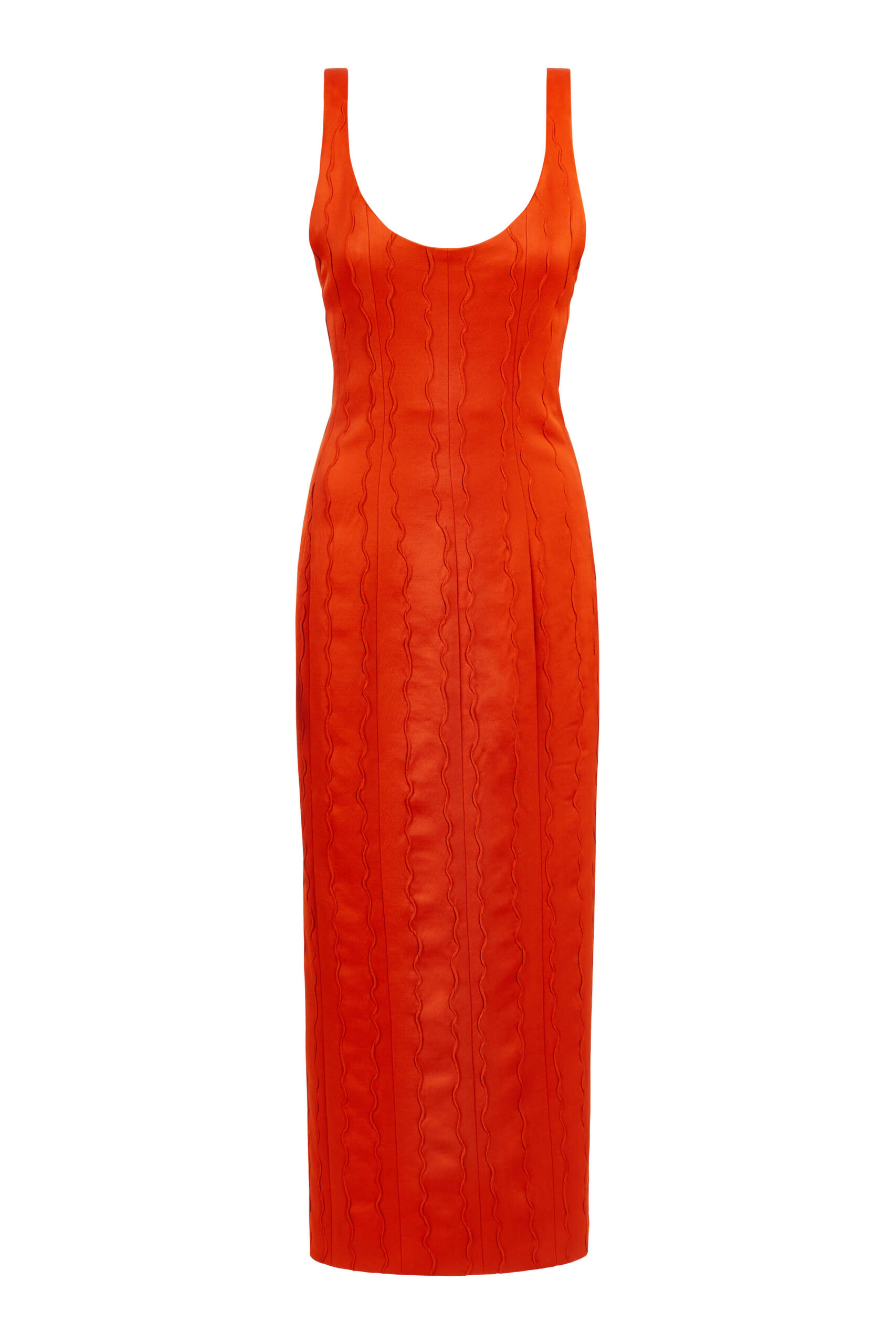 Markarian Sommer Orange Wave Midi Dress Markarian