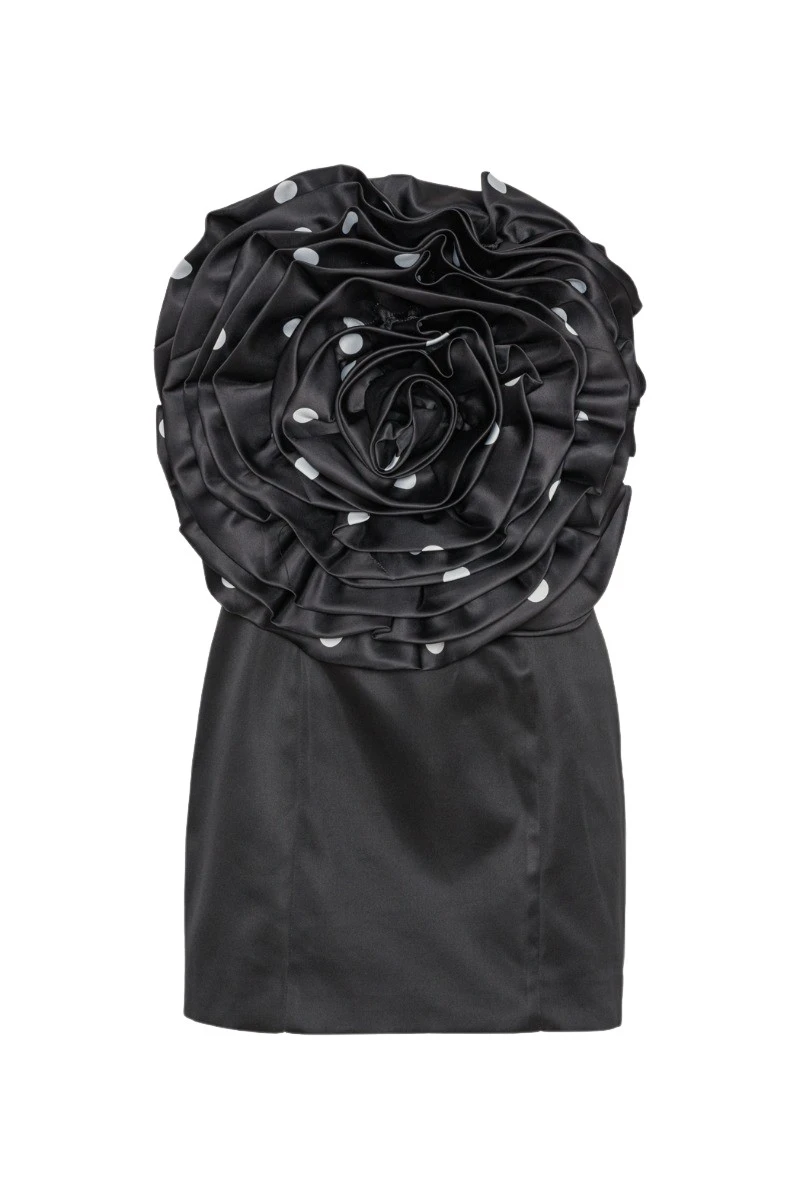 Rotate-Birger-Christensen-Big-Flower-Mini-Dress-Black-Print-198039_nobg Rotate Black Dresses luxury Clothing from Luxury Handbags Marketplace