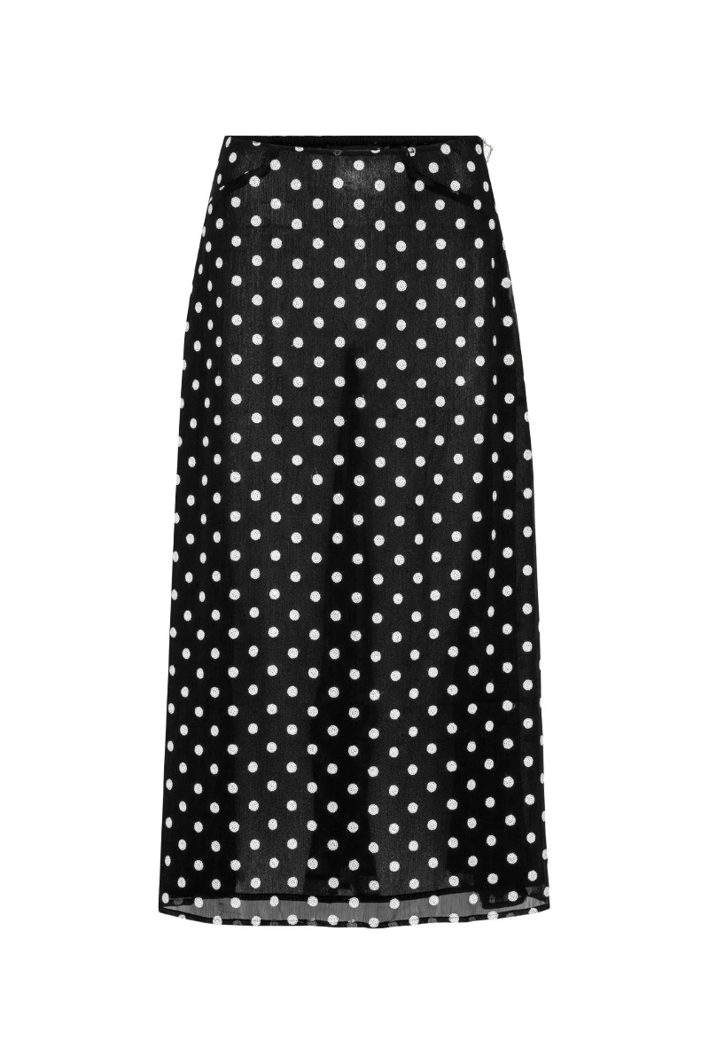 Rotate-Birger-Christensen-Chiffon-Midi-Skirt-Black89918_nobg Rotate Black Pants luxury Clothing from Luxury Handbags Marketplace