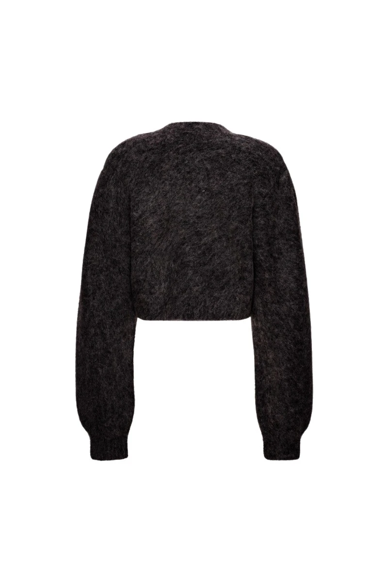 Rotate-Birger-Christensen-Knit-Cropped-Cardigan-Black59198_nobg Rotate Beige Dresses luxury Clothing from Luxury Handbags Marketplace