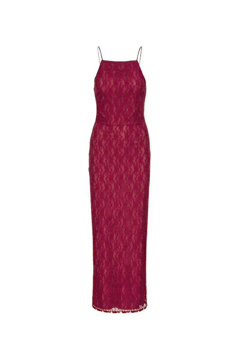 Rotate-Birger-Christensen-Lace-Strap-Midi-Dress-Bordeaux24024_nobg Rotate Red Dresses luxury Clothing from Luxury Handbags Marketplace