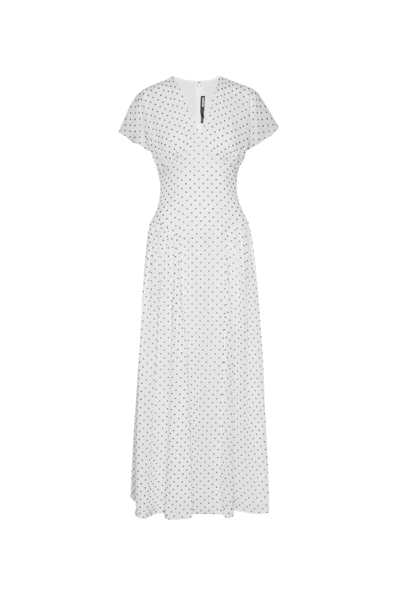 Rotate-Birger-Christensen-Maxi-V-Neck-Dress-Egret42628_nobg Rotate Ivory Dresses luxury Clothing from Luxury Handbags Marketplace