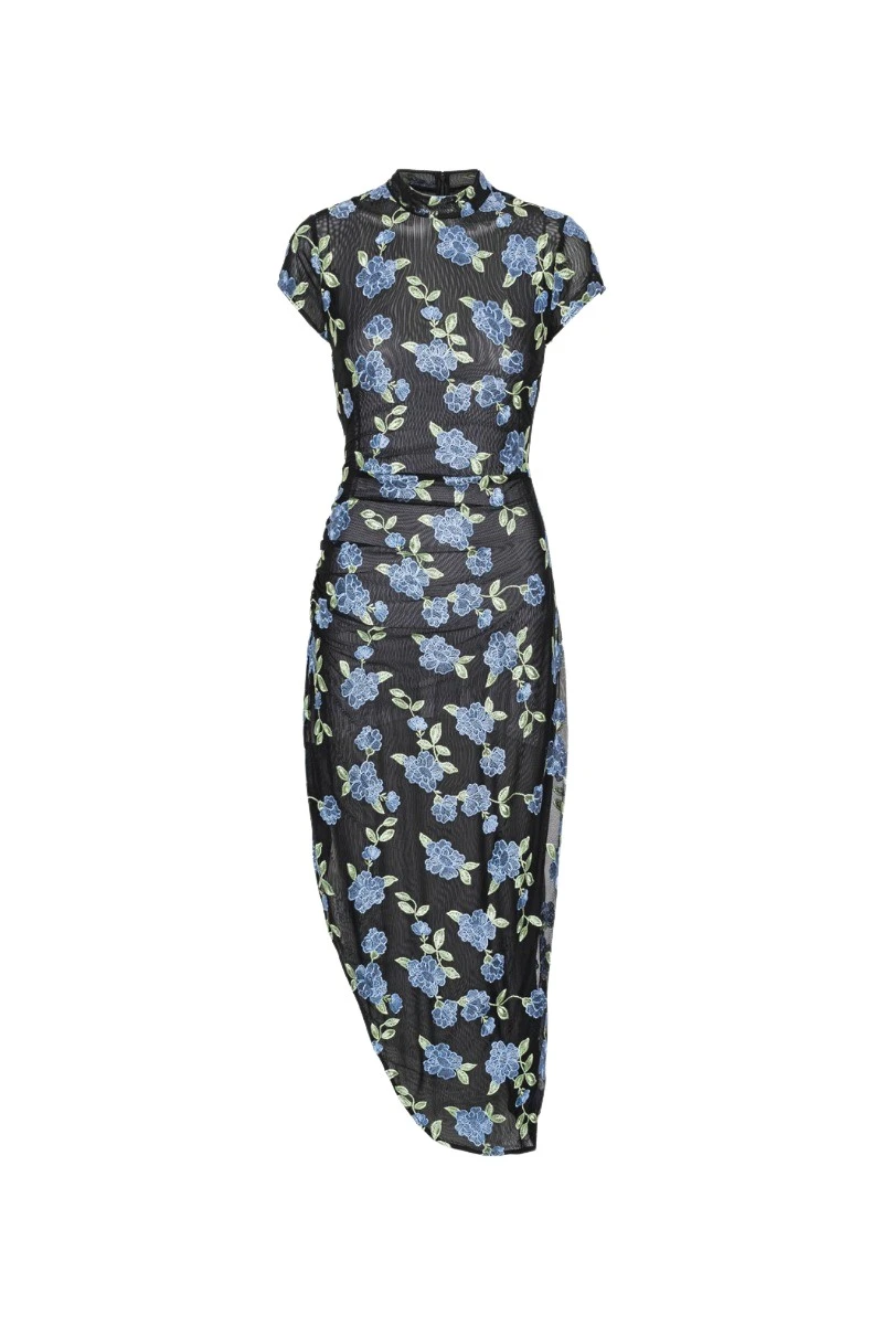 Rotate-Birger-Christensen-Mesh-Asymmetric-Dress-Black-Print18834_nobg Rotate Black Dresses luxury Clothing from Luxury Handbags Marketplace