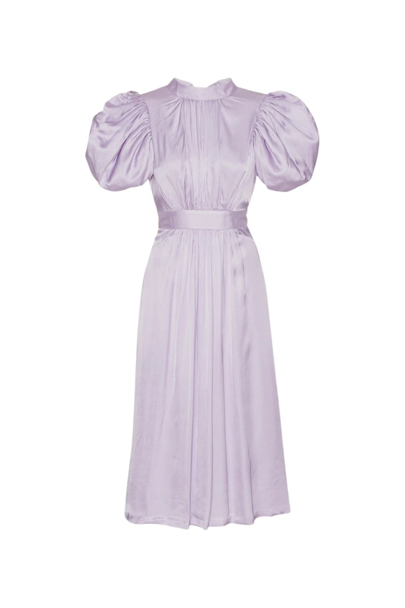 Rotate-Birger-Christensen-Satin-Puff-Midi-Dress-Purple80699_nobg Rotate Black Tops luxury Clothing from Luxury Handbags Marketplace