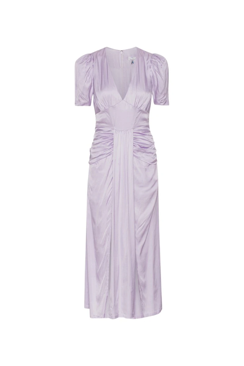 Rotate-Birger-Christensen-Satin-V-Neck-Midi-Dress54569_nobg Rotate White Jackets luxury Clothing from Luxury Handbags Marketplace