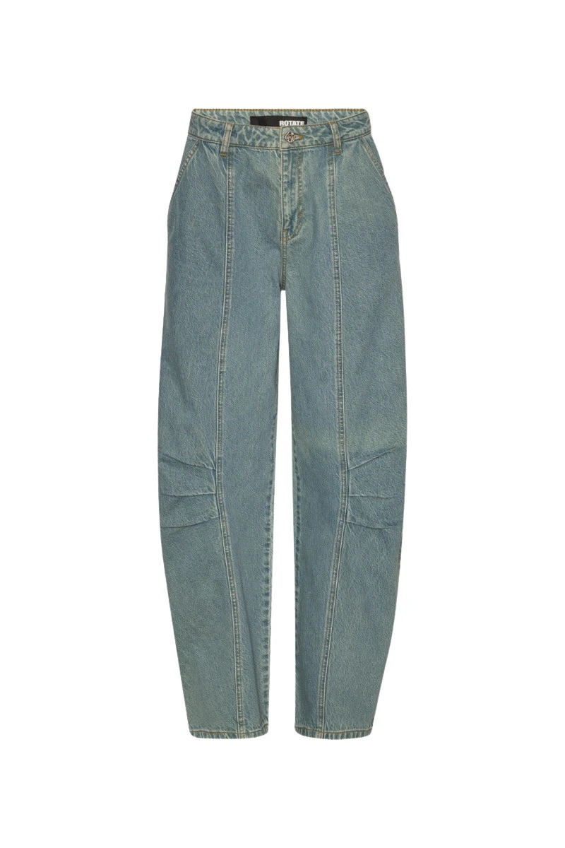 Rotate-Birger-Christensen-Sculptured-Jeans-Beige-Blue53540_nobg Rotate Blue Pants luxury Clothing from Luxury Handbags Marketplace