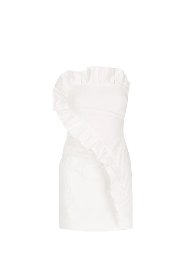 Shona-Joy-Campbell-Ruffle-Mini-Dress-White59237_nobg Shona Joy White Dress luxury Clothing from Luxury Handbags Marketplace