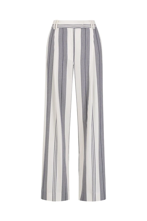Shona-Joy-Harlow-Tailored-Slouch-Pant-Ivory-Navy87038_nobg Shona Joy Multicolour Pant luxury Clothing from Luxury Handbags Marketplace