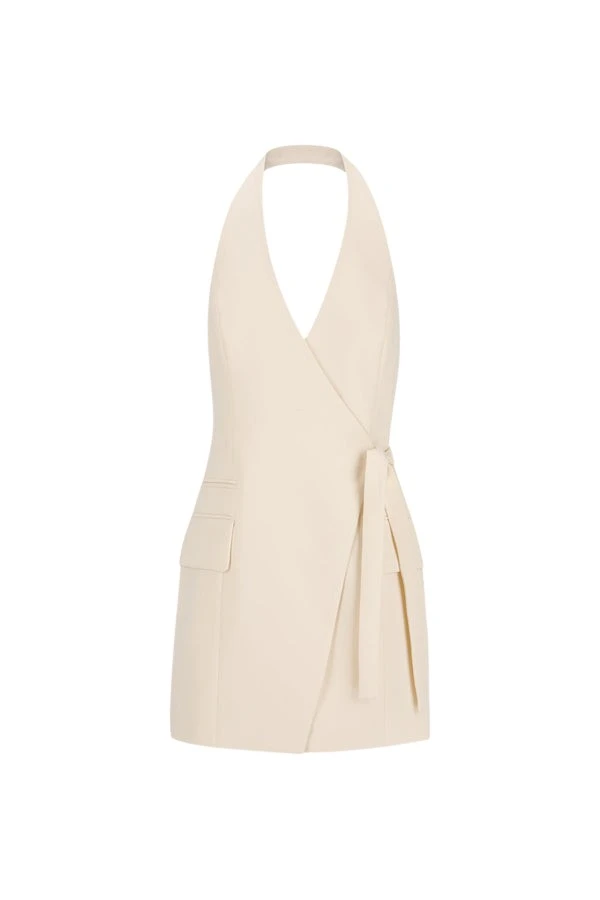 Shona-Joy-Irena-Tailored-Wrap-Mini-Dress-Rice22364_nobg Shona Joy Rice Dress luxury Clothing from Luxury Handbags Marketplace
