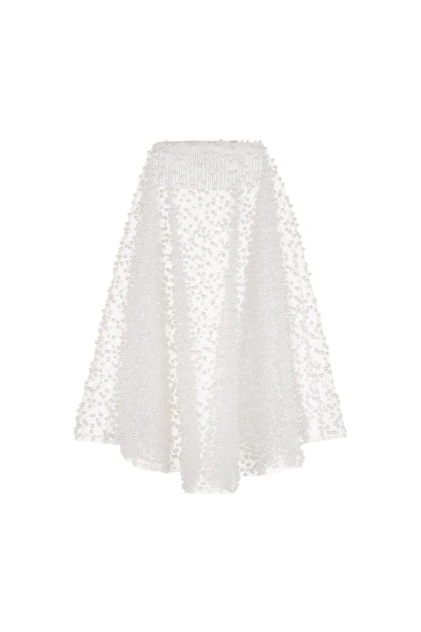 Shona-Joy-Iridescent-Embellished-Veil38441_nobg Shona Joy Ivory Veil luxury Accessories from Luxury Handbags Marketplace