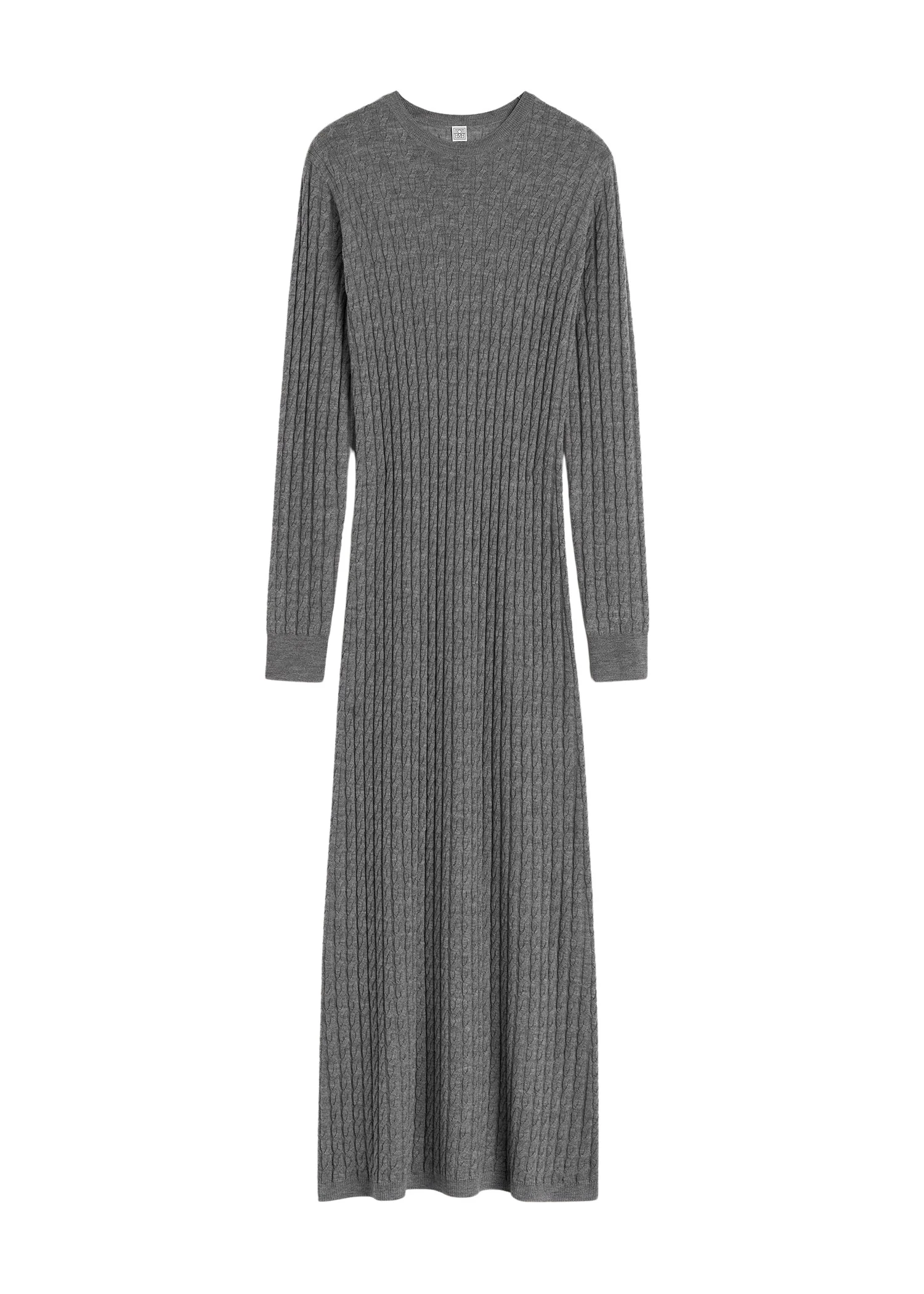 Toteme-Cable-knit-dress-grey-melange-524816_nobg Toteme Dresses luxury Clothing from Luxury Handbags Marketplace
