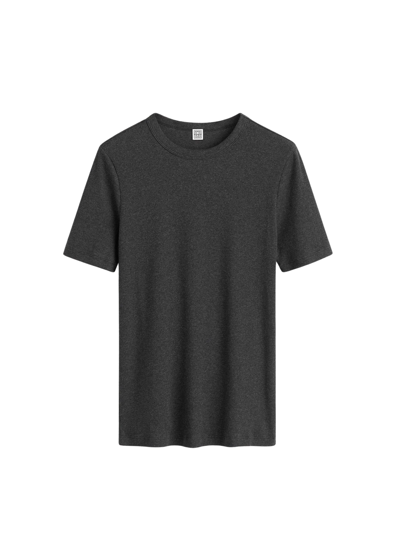 Toteme-Classic-rib-tee-charcoal-melange-598584_nobg Toteme Tops luxury Clothing from Luxury Handbags Marketplace