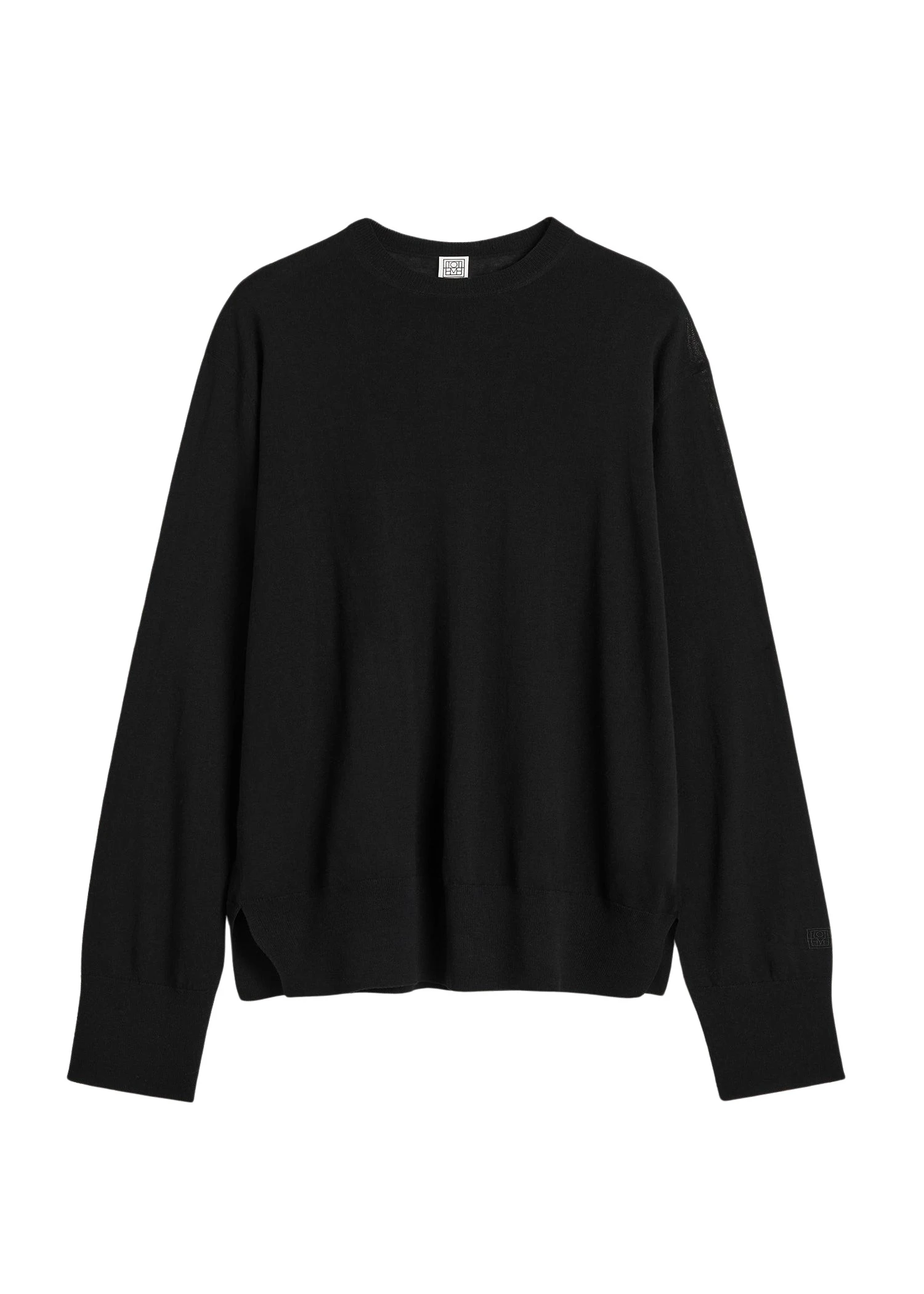 Toteme-Crew-neck-silk-cashmere-knit-black-552751_nobg Toteme Knitwear luxury Clothing from Luxury Handbags Marketplace