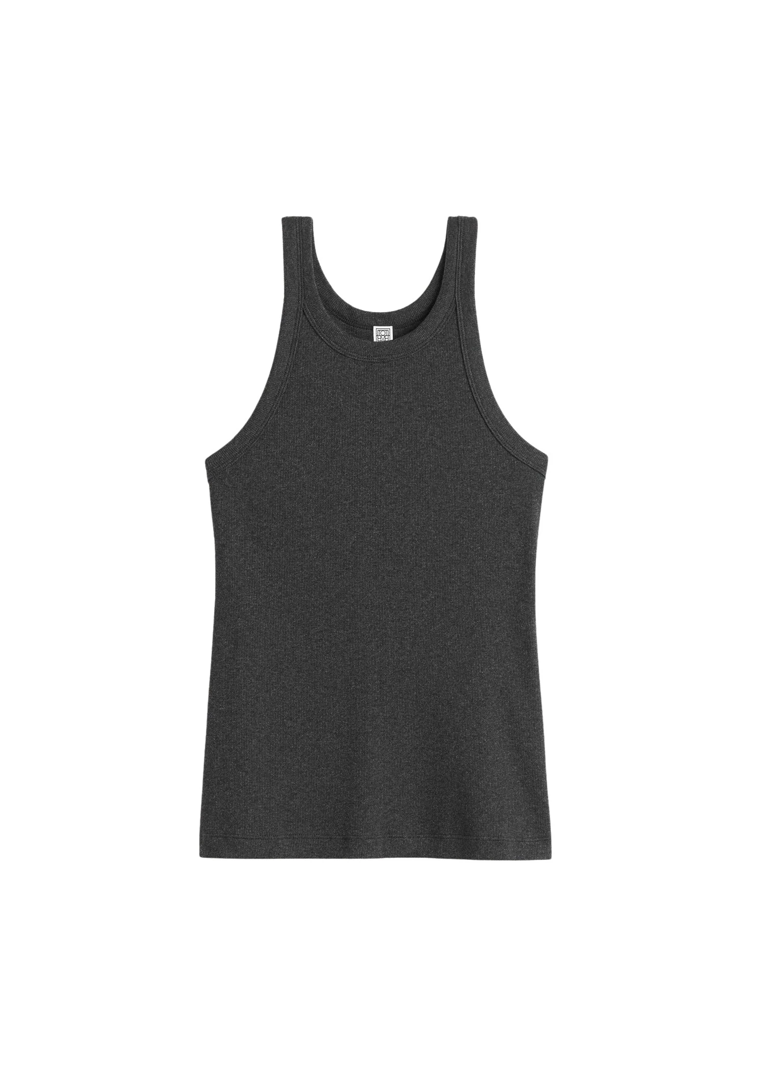 Toteme-Curved-rib-tank-charcoal-melange-578681_nobg Toteme Tops luxury Clothing from Luxury Handbags Marketplace
