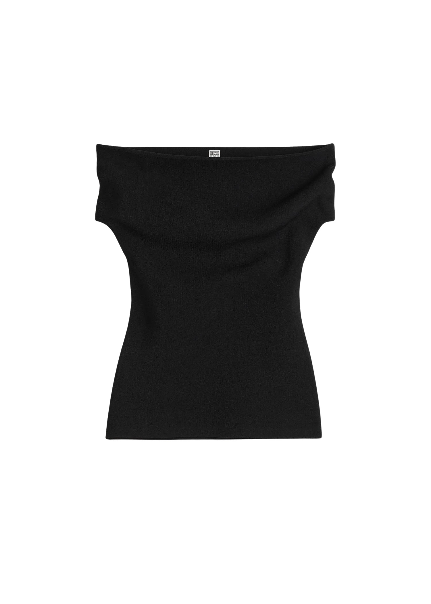 Toteme-Double-knit-top-black-583648_nobg Toteme Tops luxury Clothing from Luxury Handbags Marketplace