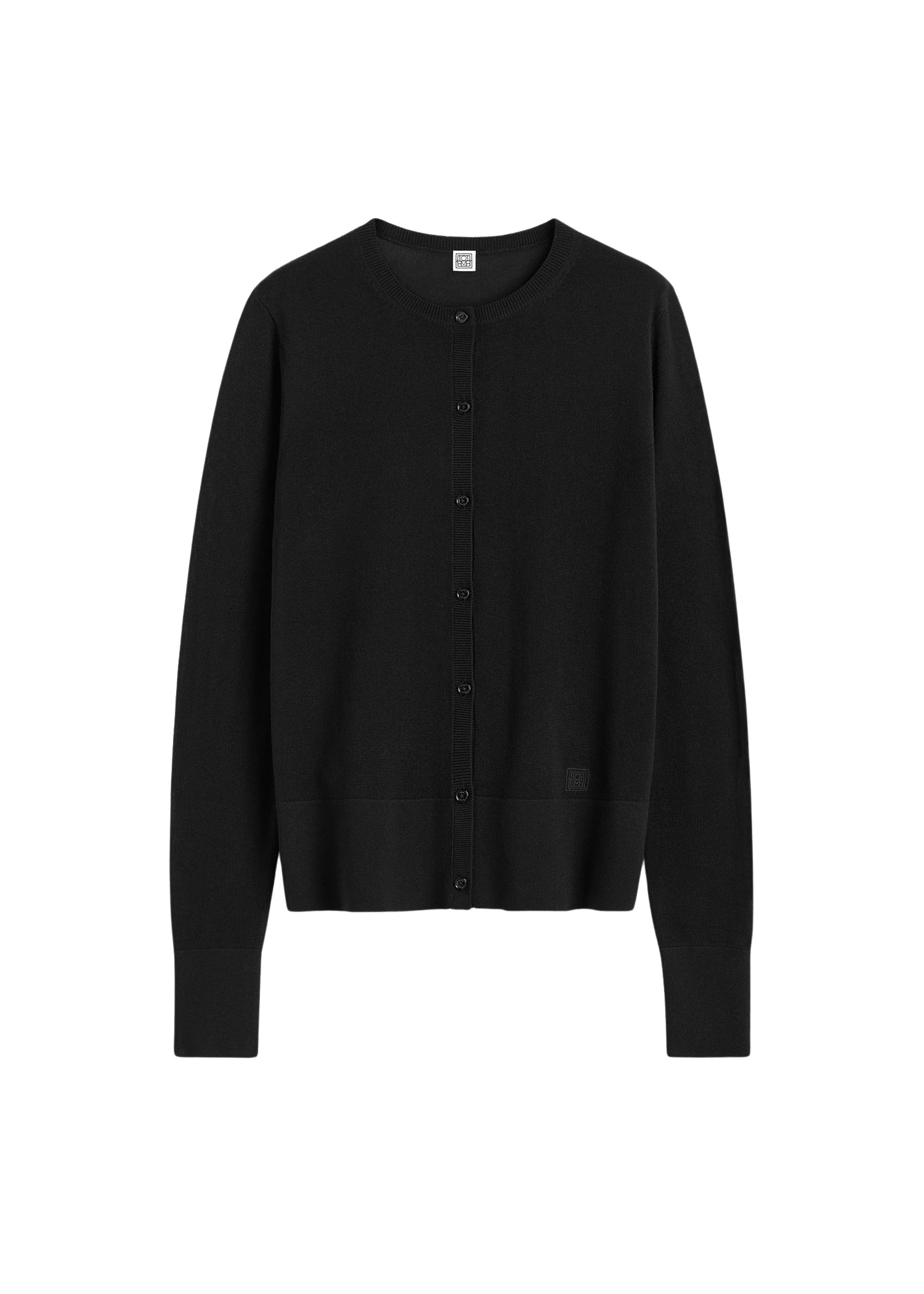 Toteme-Fine-knit-cardigan-black-514016_nobg Toteme Knitwear luxury Clothing from Luxury Handbags Marketplace