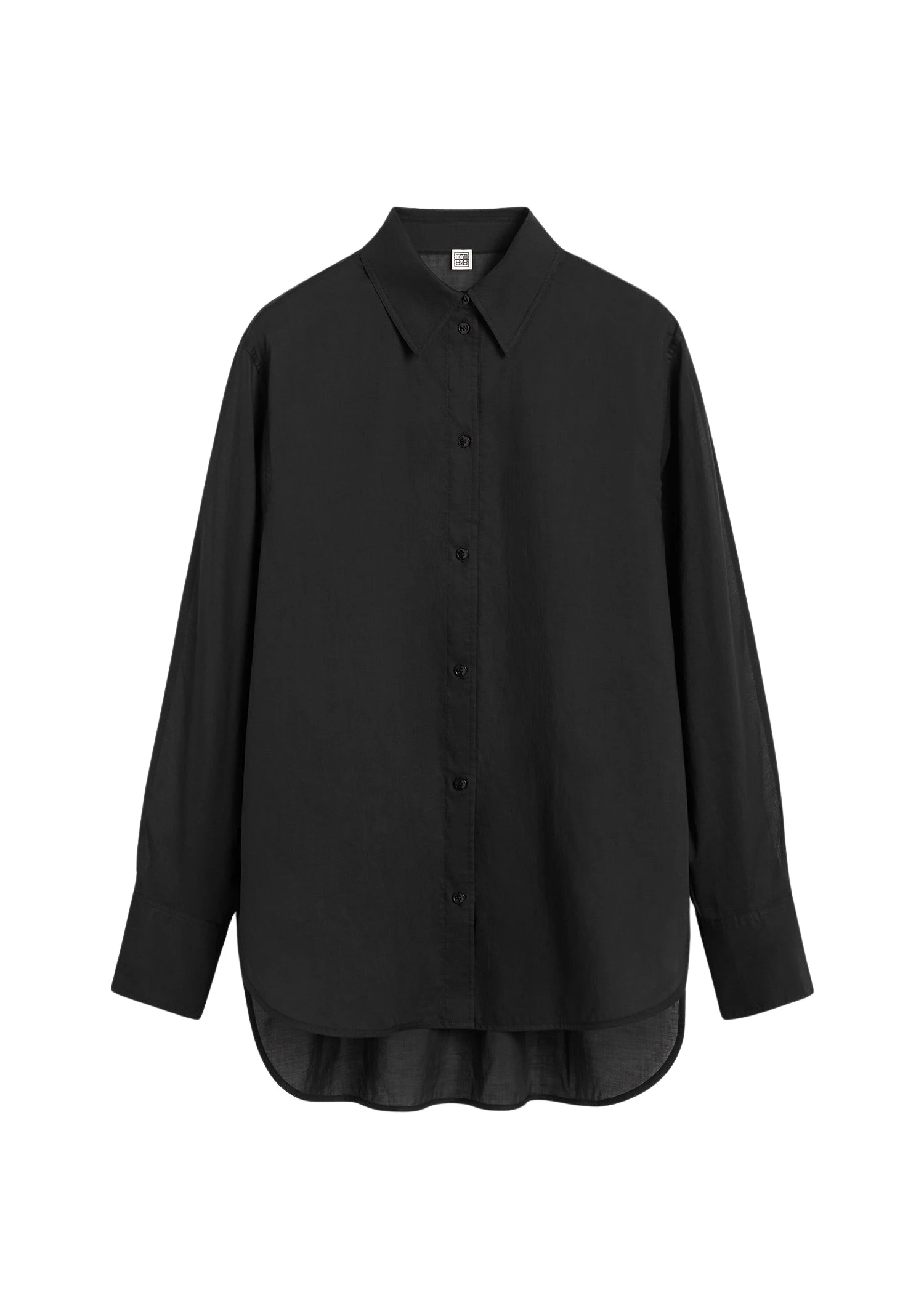 Toteme-Kimono-sleeve-cotton-shirt-black-576779_nobg Toteme Tops luxury Clothing from Luxury Handbags Marketplace
