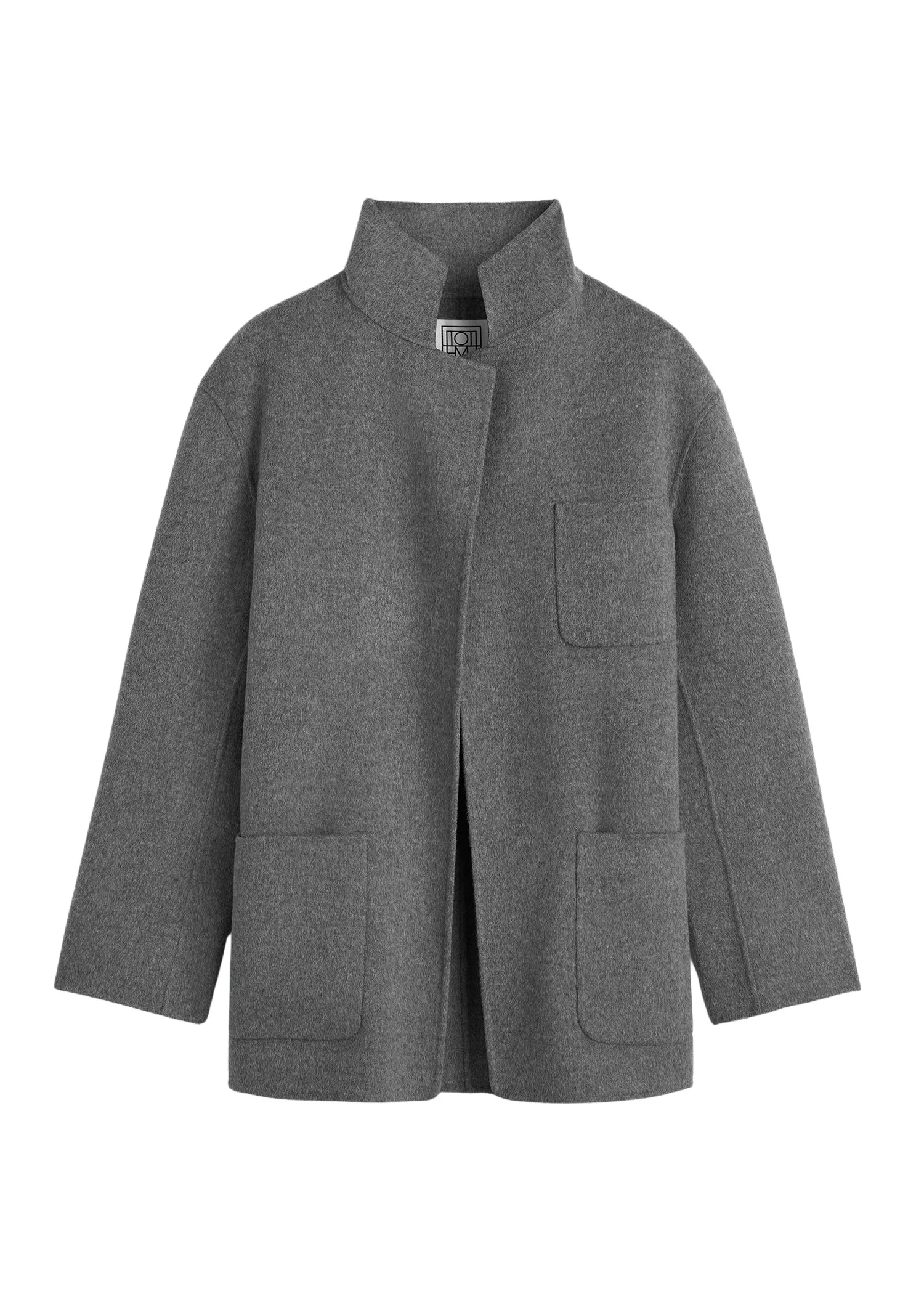 Toteme-Patch-pocket-double-jacket-pale-grey-melange-596778_nobg Toteme Jackets luxury Clothing from Luxury Handbags Marketplace