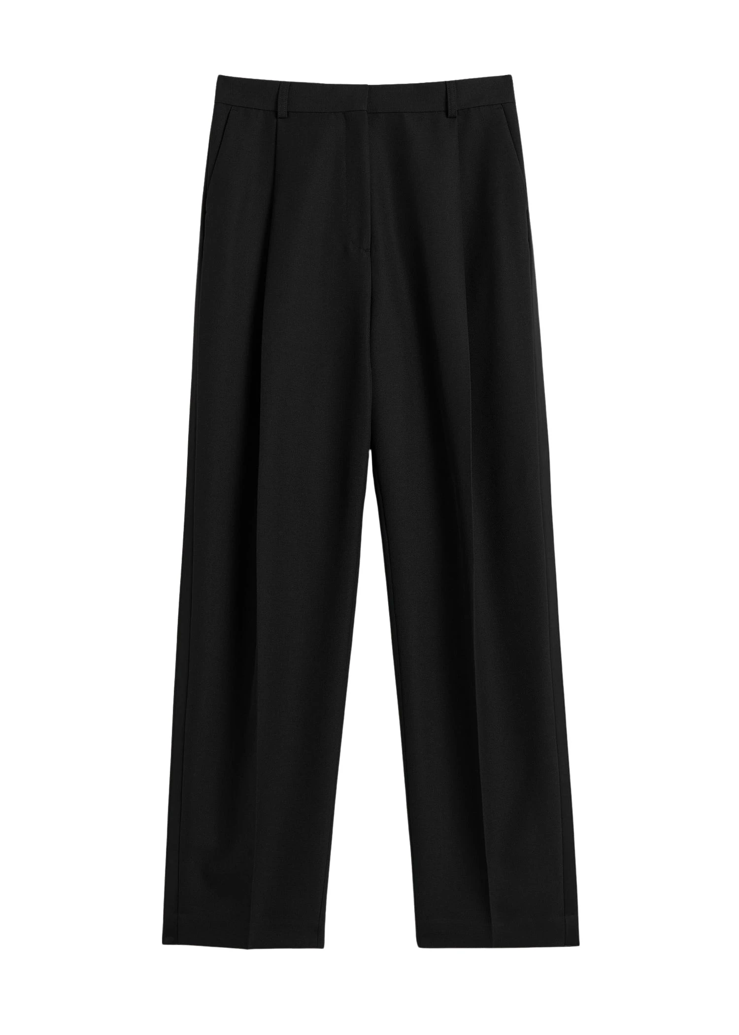 Toteme-Pleated-straight-trousers-black-528777_nobg Toteme Tops luxury Clothing from Luxury Handbags Marketplace